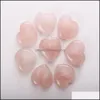 Kamienne luźne koraliki biżuteria naturalny kryształowy półprzezroczysty 3 cm bez dziury w kształcie serca Opal Rose kwarc turkus dla jogi chakr