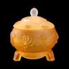 Fragrance Lamps Flower Geometric Incense Burner Crystal Censer Liuli Table Furnace Beautiful Home Decorate Ornaments Holiday GiftsFragrance