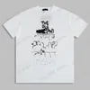 22ss Hommes Femmes Designers t-shirts tee DETROYED lettre impression homme fleur manches courtes Crew Neck Streetwear noir blanc xinxinbuy S-2XL