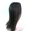 100 Европейские волосы с человеческими волосами шелковые базы верхняя рука парики темно -коричневый цвет с ярким еврейским кошерным париком для белой женщины