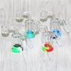 Glas-Rückgewinnungsfänger-Adapter, Aschefänger, 14 mm, 18 mm Joint, Raucher-Bubbler, Perc-Aschenfänger mit 5-ml-Silikonbehälter