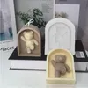 3D Cute Bear Candle Silicone Mould Arch Teddy Home Home Aroma Gypsum Epoxy Korean DIY Resin roments Decor Cake Decor