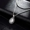 Colares pendentes de moda colar de água dupla gota de pedra boho colar de gargantilha jóias de jóias bijouxpended godl22