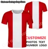 PERU t shirt diy free custom name number per t-shirt nation flag pe republic peruvian spanish country college text po clothes 220609