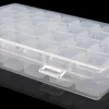 Titta på lådor fall slots rensar plast tom nagelkonst dekoration lagring case låd glitter rhinestone pärlor tillbehör behållare 5106765
