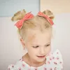 4,3 polegadas de arco de veludo sólido clipe de cabelo para meninas pino novo made handmade bowknot com clipes acessórios para cabelos para crianças