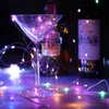 파티 장식 1m/2m/3m/5m 구리 실버 와이어 LED 스트링 스트링 스트링 크리스마스 화환 축제 홈 램프