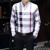 Luxurys Designers Dress Camisa de moda masculina Sociedade de moda negra de cor sólida