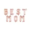 Party Decoration Mother Day Golden Silver Sequins Latex Balloons Set 16inch Mom Gift Rose Gold Letter Aluminum Foil Air GlobosParty