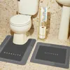 2st Badrummatta Set Absorberande toalettmatta Nappa Skin Badmatta tvättbassäng Badkar sidogolv utan halklip duschrum Dörrat 220504
