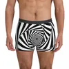 Caleçon noir et blanc imprimé zèbre sous-vêtements ouverture spirale hommes Design classique Boxer Shorts bref grande taille 2XLSous-vêtement