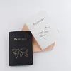 Card Holders Short Map Passport Holder Book Protective Cover Pu Leather Id Bag Luggage Tag 2pcs/Set299B