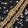 Modetrend Miami Cuban Link Chain Bracelet Hip Hop 18K Gold Silver ketting voor rap -sieraden van heren258D
