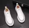 Beyaz Moda Yüksek Üst Moda Sneakers Yarış Rahat Ayakkabılar Lace Up Deri Erkekler Yürüyüş Ayakkabıları