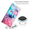 Marmor flip läderfodral för Xiaomi Poco M4 Pro 4G X4 Mi 11 Lite 12 Redmi 10 10C 10A 10 5G Obs 10 11 Luxury Wallet Granite Quartz Rock Stone Holder Cover Purse rem