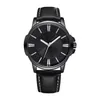 Watches Mission Brand Mens Full Function Stopwatch Black White Leather Clock Luxury Quartz Importerad Movement Diamond
