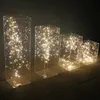 New Arrival Party Decoration Clear Acrylic Crystal Square Column Wedding Centerpieces Aisle Runner Road Cited Stand 40/60/80/100CM