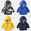 Kinderjassen herfst lente kinderen bovenkleding jassen schattige solide kleur jassen voor jongens babyjongens windjager 2-6t j220718