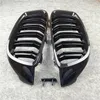 2PCS CAR Style Gloss Black Front Guldne Double Slat Grill Grill для BMW 4 Series F32 F33 F36 F80 F82 F83 2013+автомобильные аксессуары