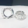 العلامة التجارية S925 Sterling Silver Earrings عقدة النساء الماس المرصع بالمرصقة على الأركان لؤلؤة لؤلؤة بسيطة مجوهرات مضادة للحساسية 635726451388