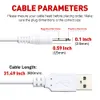 2 팩 교체 DC 충전 케이블 2.5mm USB 어댑터 코드 대부분의 완드 마사지를위한 빠른 충전 코드