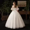 Andra bröllopsklänningar illusion o hals halva ärm klänning spets applikation plus storlek skräddarsydd vintage brudklänning vestido de noivaother