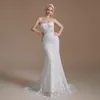 2022 Zdjęcia prawdziwe sukienki ślubne syreny z ramion pełne koronkowe plażę bez ramiączki bez ramiączek suknia ślubna CPS1996