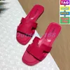 2023 femmes pantoufles designer Orans Sandals Slide Womens Flat Leather Talons Paris Sliders avec Box Patent Summer Nappa Lea8483237