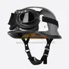 Casque de Moto en cuir allemand Vintage Casco Moto Moto visage ouvert rétro demi casque Chopper Biker pilote pour DOT taille S-XXL