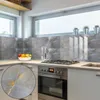 10 pezzi di marmo grigio modello piastrelle adesivo cucina backsplash impermeabile bagno armadio decorazioni per la casa Peel Stick Art Wallpaper 220727