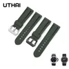 UTHAI Z39 Bands Pure Color Sile Strap 20mm 22mm 24mm Bands Rubber Heren Strap Accessoires G220420
