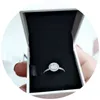 925 Sterling Silver Mark Rrings Clear Cz Diamond Classic Wedding Ring for Women Girls Gift for Pandora med originallåda