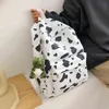 Backpack Style Bag Night Night Milk Cow Pattern Women Canvas Travel Mochila Lady School for Teen Girls Fashion S 220801