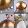 White Balloon Garland Arch Kit Gold Confetti Balloons 98 PCS Artificial Palm Leaves 6 PCS Bröllopsfödelsedagsdekorationer 2203212261861