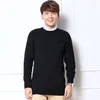 Autumn Winter Cashmere Sweater Men's 100% Casual Loose O-neck Long-sleeved Knit Pullover Man Knit Bottoming Sweater 201203