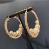 Hoop Huggie Inlaid Zircon Full Pearl Circle Earrings Pendant Large Round Pearlhoop5343264