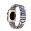 Nieuwe luxe harsriem voor Apple Watch -bands 44 mm 45 mm 41 mm 42 mm 40 mm 38 mm banden mode polsbandjes vrouwen armband Iwatch Series 7 6 5 4 SE Watchband Smart Accessories