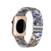 Nieuwe luxe harsriem voor Apple Watch -bands 44 mm 45 mm 41 mm 42 mm 40 mm 38 mm banden mode polsbandjes vrouwen armband Iwatch Series 7 6 5 4 SE Watchband Smart Accessories