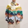 2022 Мужская мода Печатная куртка Абстрактная рубашка линии Multi Eye Pocket Декоративное пальто 9 Доступных стилей