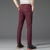 Mannen Broek Heren Streep Britse Slim Fit Mannen Plus Size Casual Formele Skinny Business Stretch Broek Broek Voor 30-38