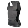 Hommes séchage rapide Fitness couche de Base haut Compression sans manches respirant chemises Sport gilet 220614