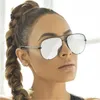 Güneş Gözlüğü Silah Pembe Gümüş Ayna Büyük Boy Güneş Gözlükleri Marka Tasarımcısı Pilot Kadın Erkek Shades En Moda Gözlük