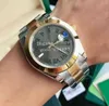 Zegarki męskie gładka ramka automatyczna 2824 Mężczyzn Watch 2813 BP Fabryka 41 mm Wimbledon żółte złoto stalowa Bransoletka dwupiętrowa 126303