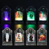 Halloween Toys 5Styles Halloween Lumineux LED Lampe Tombstone Sorcière Fantôme Crâne Croix Château Citrouille Jardin Décor Rétro Simulation Décorations 220826