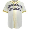 XFLSP Glamitness Cerveceria Caracas 1952 Home Jersey Shirt Custom Men women Youth Baseball Jersey任意の名前と番号二重の縫い