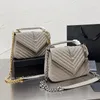 Designers Sacs Femmes Fashion Sac ￠ bandouli￨re Yslity Gol Silver Chain Sac en cuir sacs ￠ main Lady Y Type Cha￮nes de r￩seau matelass￩ volet luxueux sac ￠ main pour Femelle 4 Couleurs