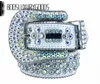 BB CEINTROL DE HAUTE QUALITÉ FEMMES CEINTROLE SIMON Silon Silver Shiny Diamond Fashion Crystal Crystal Madames Taie Belon diamant brillant Noir sur blanc
