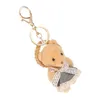 Keychains Bow Tie Bear Keychain Schattige sleutelring Pluche Schooltas PendantkeyChains FORB22