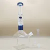 13.7 Inches Hookah Bong Glass Clear Pure Cube Base Water Bongs Smoke Pipes Bongs Water Bottles Dab Rig Size 14mm Female Joint