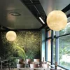 Pendant Lamps Nordic Home Decoration Moon Light Ball Lights Coffee Living Room Children's Fixtures Design Lamp Resin Dining LampPendant